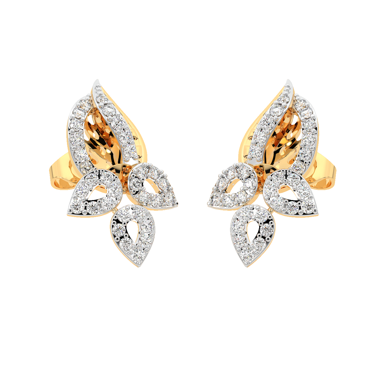 Jaze Round Diamond Stud Earrings